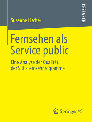 cover image of Fernsehen als Service public